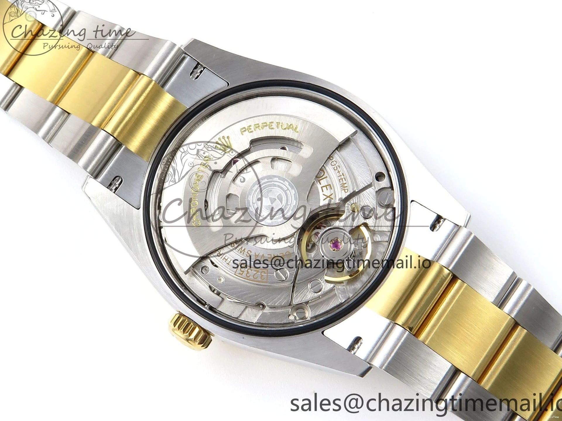 MiroTime 0418 SmartChoice DateJust 36 126233 EWEF Best Edition YG Stick Dial on SS YG Oyster Bracelet A 669